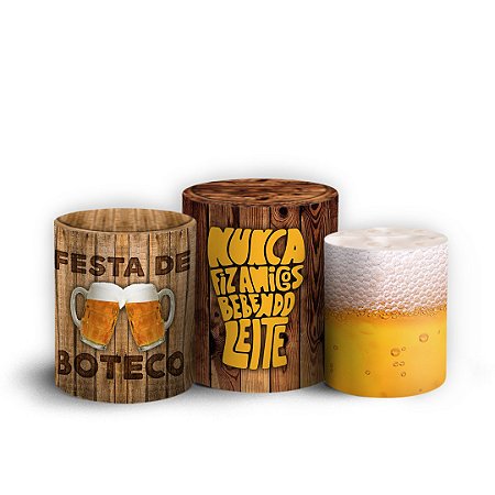 Capas Trio Cilindro Sublimado Vest Facil - Heineken