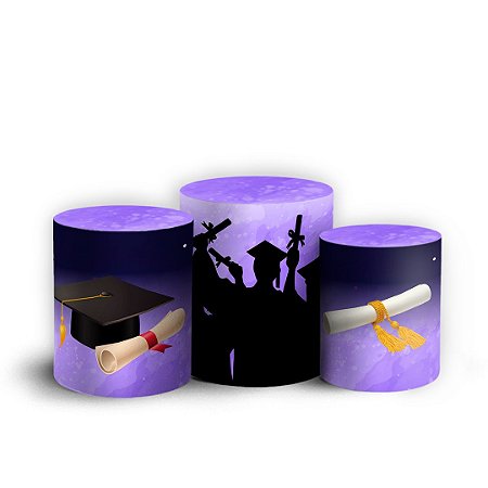 Capas Trio Cilindro Sublimado Vest Facil - Formatura