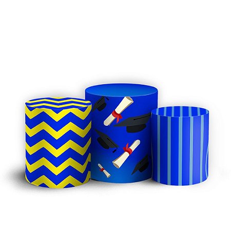 Capas Trio Cilindro Sublimado Vest Facil - Formatura