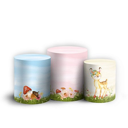 Capas Trio Cilindro Sublimado Vest Facil - Bosque