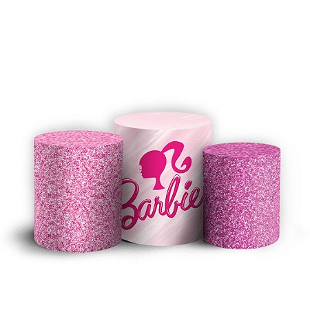 Capas Trio Cilindro Sublimado Vest Facil - Barbie