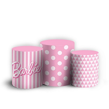 Capas Trio Cilindro Sublimado Vest Facil - Barbie
