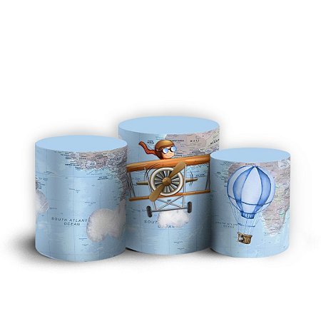 Capas Trio Cilindro Sublimado Vest Facil - Aviador