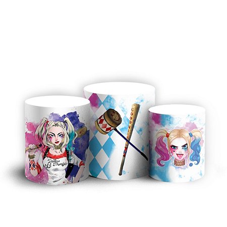 Capas Trio Cilindro Sublimado Vest Facil - Arlequina