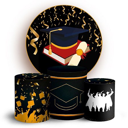 Capas Painel Redondo e Trio Cilindro Sublimado - Formatura