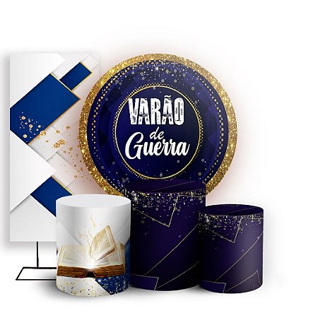 Capas Painel Redondo Trio Cilindro e Faixa Lateral Sublimado - Evangelico