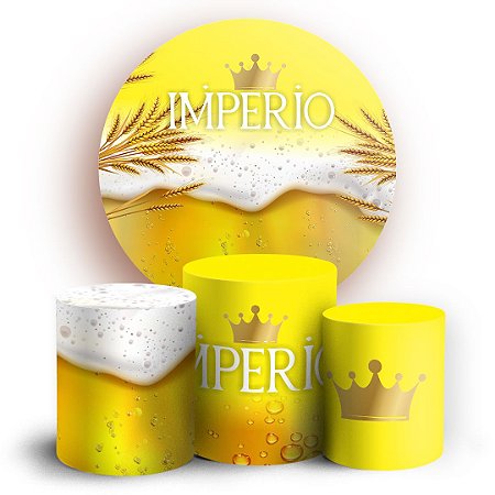 Capas Painel Redondo e Trio Cilindro Sublimado - Cerveja