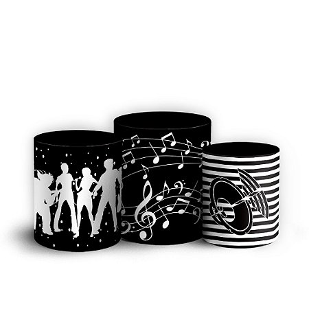 Capas Trio Cilindro Sublimado Vest Facil - Anos 80