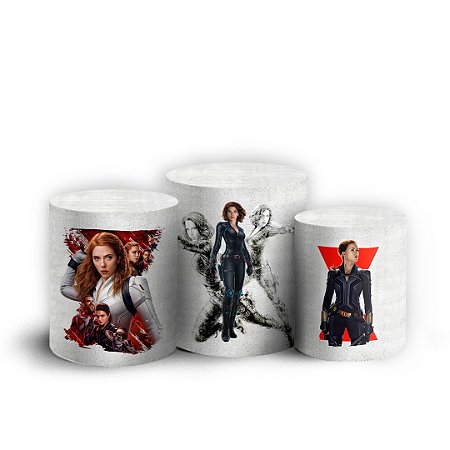 Capas Trio Cilindro Sublimado Vest Facil - Viuva Negra