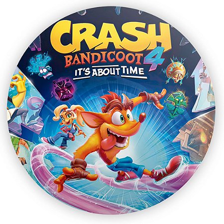 Painel Redondo - Crash Bandicoot - Sublimado 3D