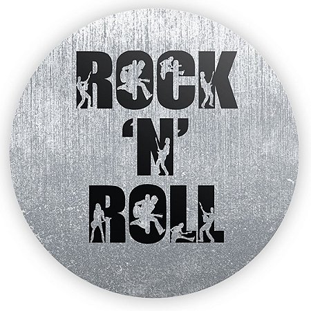Capa Painel Redondo Sublimado - Rock Roll
