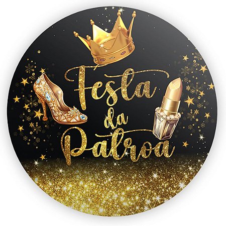 Capa Painel Redondo Sublimado - Festa das Patroas