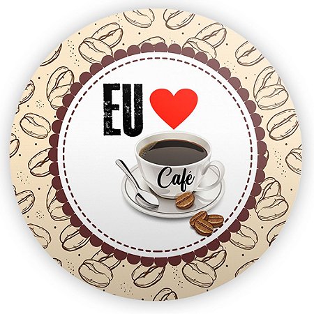 Capa Painel Redondo Sublimado - Cafe
