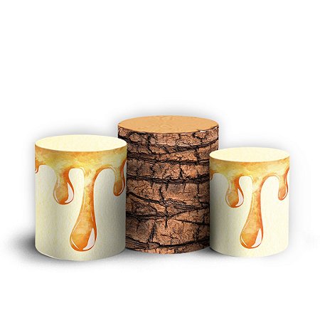 Capas Trio Cilindro Sublimado Vest Facil - Ursinho Pooh