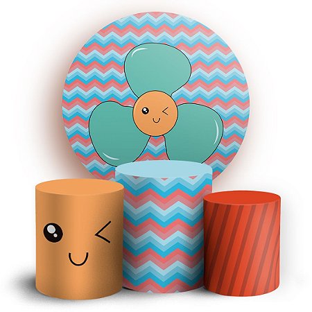 Capas Painel Redondo e Trio Cilindro Sublimado - Ventilador