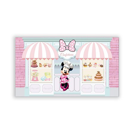 Capa Painel Retangular Sublimado - Minnie Confeiteira