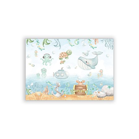 Capa Painel Retangular Sublimado - Fundo do Mar