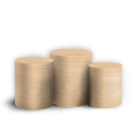 Capas Trio Cilindro Sublimado Vest Facil - Madeira