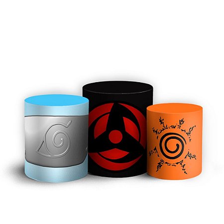 Capas Trio Cilindro Sublimado Vest Facil - Naruto