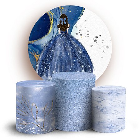 Capas Painel Redondo e Trio Cilindro Sublimado - 15 Anos