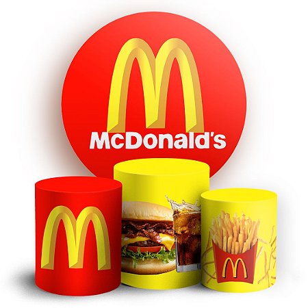 Capas Painel Redondo e Trio Cilindro Sublimado - McDonald's