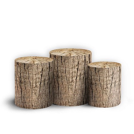 Capas Trio Cilindro Sublimado Vest Facil - Madeira Dinossauro Cute