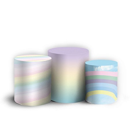 Capas Trio Cilindro Sublimado Vest Facil - Unicornio