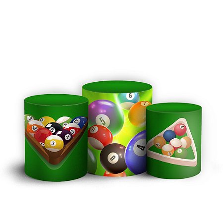 Capas Trio Cilindro Sublimado Vest Facil - Sinuca