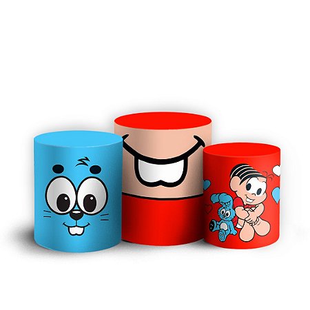 Capas Trio Cilindro Sublimado Vest Facil - urma da Monica