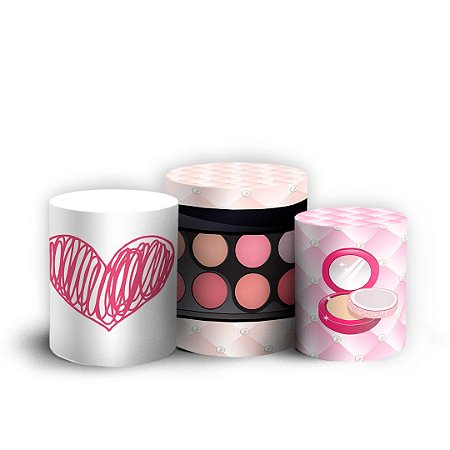 Capas Trio Cilindro Sublimado Vest Facil - Maquiagem