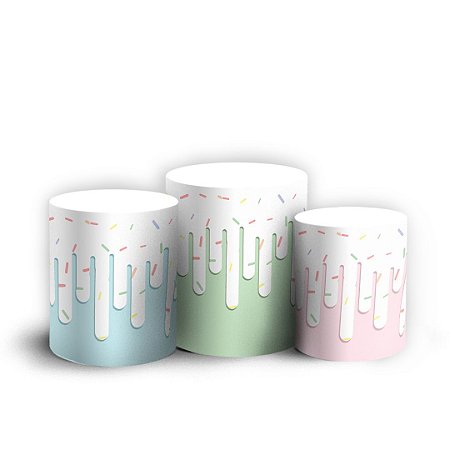 Capas Trio Cilindro Sublimado Vest Facil - Doces