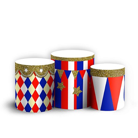 Capas Trio Cilindro Sublimado Vest Facil - Mickey Circo