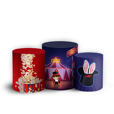 Capas Trio Cilindro Sublimado Vest Facil - Circo