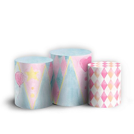 Capas Trio Cilindro Sublimado Vest Facil - Circo