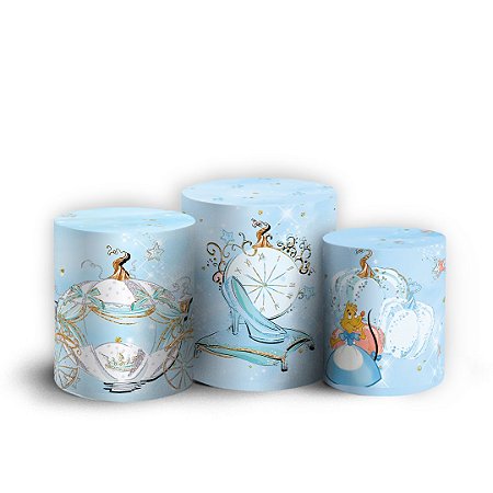 Capas Trio Cilindro Sublimado Vest Facil - Cinderela