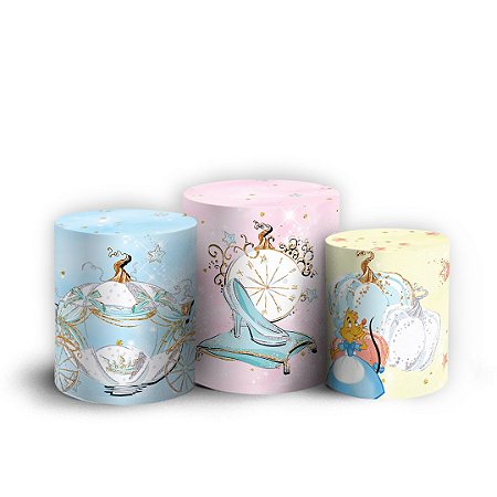 Capas Trio Cilindro Sublimado Vest Facil - Cinderela