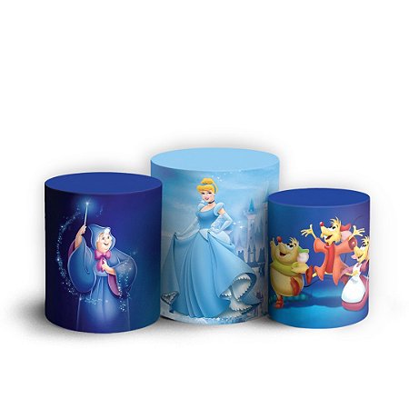 Capas Trio Cilindro Sublimado Vest Facil - Cinderela