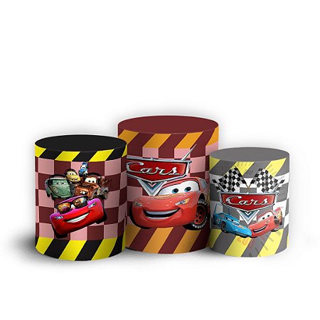 Capas Trio Cilindro Sublimado Vest Facil - Carros