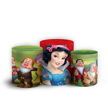 Capas Trio Cilindro Sublimado Vest Facil - Branca de Neve