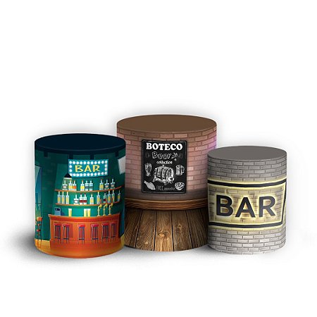 Capas Trio Cilindro Sublimado Vest Facil - Boteco