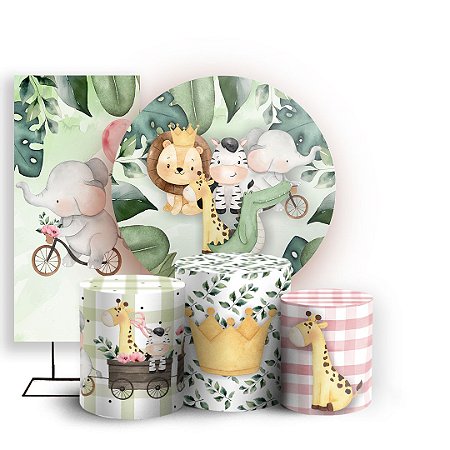 Capas Painel Redondo Trio Cilindro e Faixa Lateral Sublimado - Safari