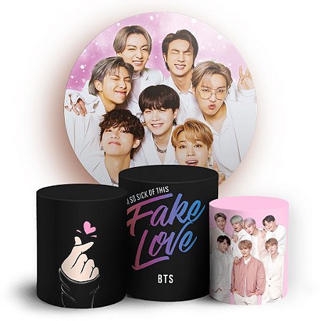 Capas Painel Redondo e Trio Cilindro Sublimado - BTS