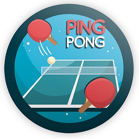 Capa Painel Redondo Sublimado - Ping Pong 2