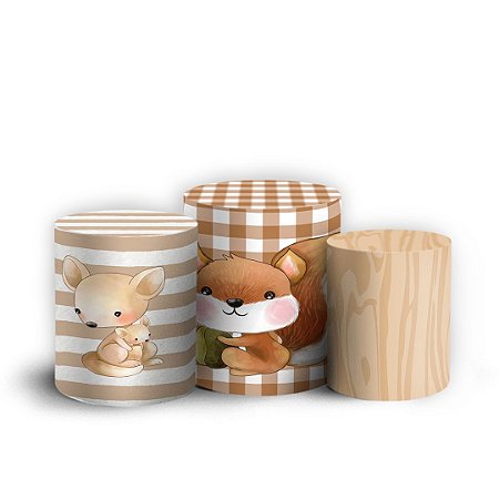 Capas Trio Cilindro Sublimado Vest Facil - Safari