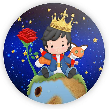 Capa Painel Redondo Sublimado - Pequeno Principe