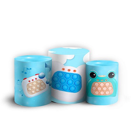 Capas Trio Cilindro Sublimado Vest Facil - Pop It Eletronico