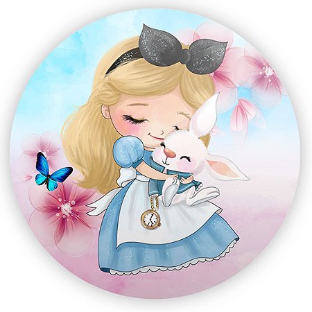 Capa Painel Redondo Sublimado - Alice Pais das Maravilhas