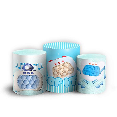 Capas Trio Cilindro Sublimado Vest Facil - Pop It Eletronico