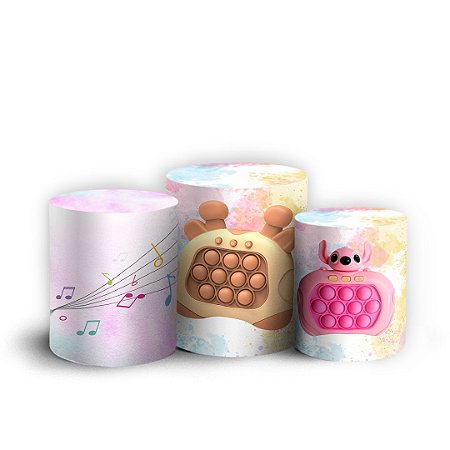 Capas Trio Cilindro Sublimado Vest Facil - Pop It Eletronico