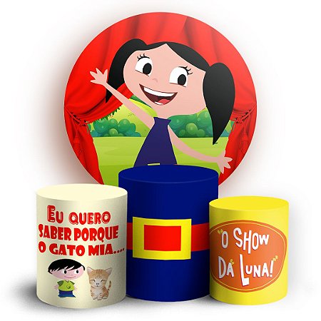 Capas Painel Redondo e Trio Cilindro Sublimado - Show de Luna